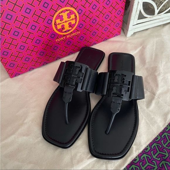 🖤 tory Burch Georgia leather thong sandals 🖤 - Picture 5 of 5